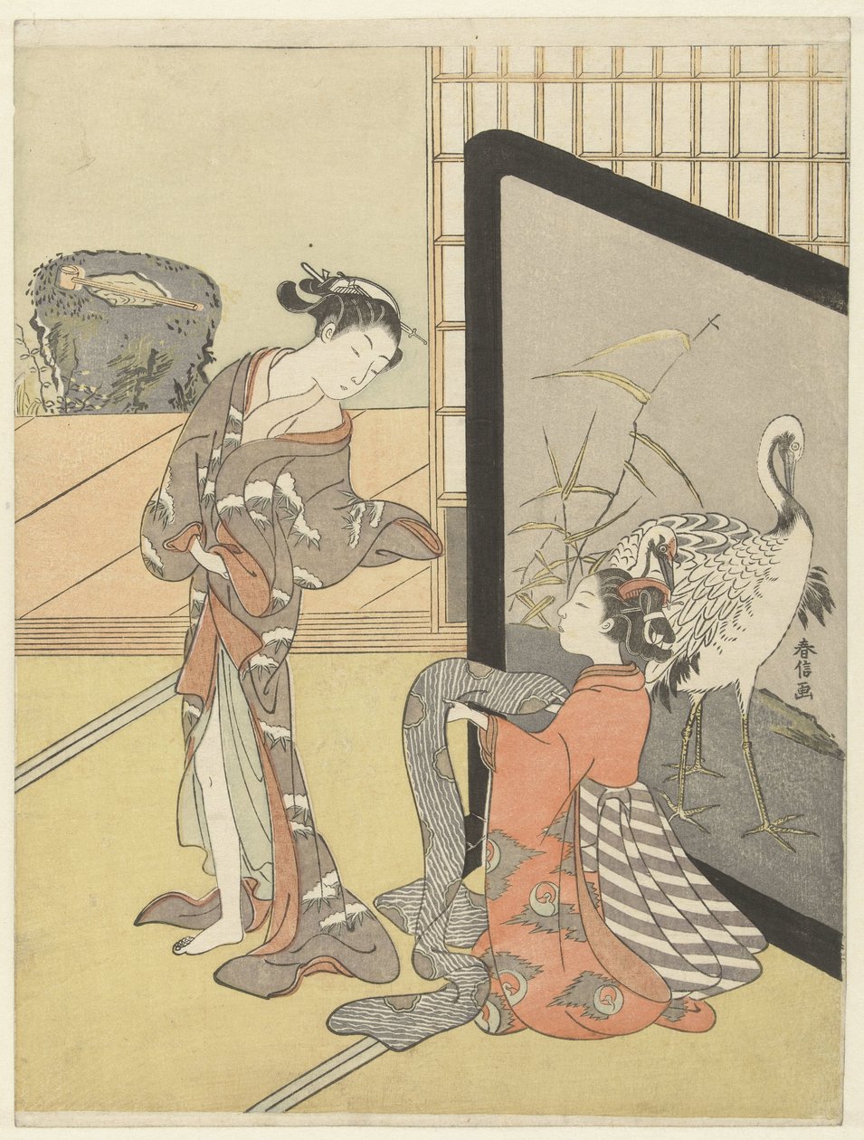 Die Wahl eines Obi von Suzuki Harunobu