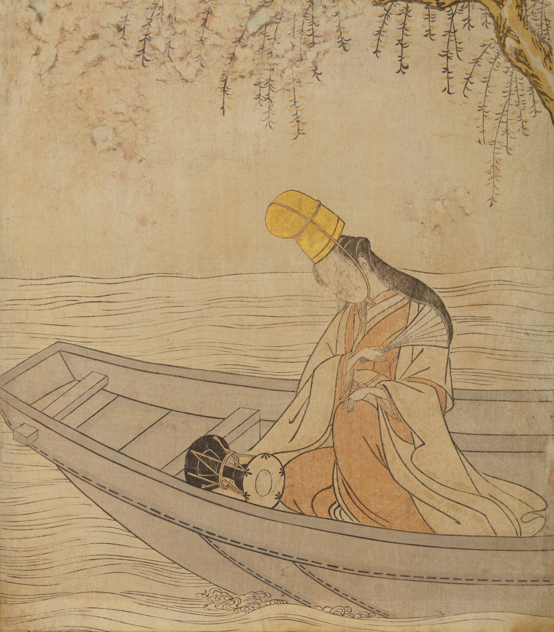 Frau im Boot von Suzuki Harunobu