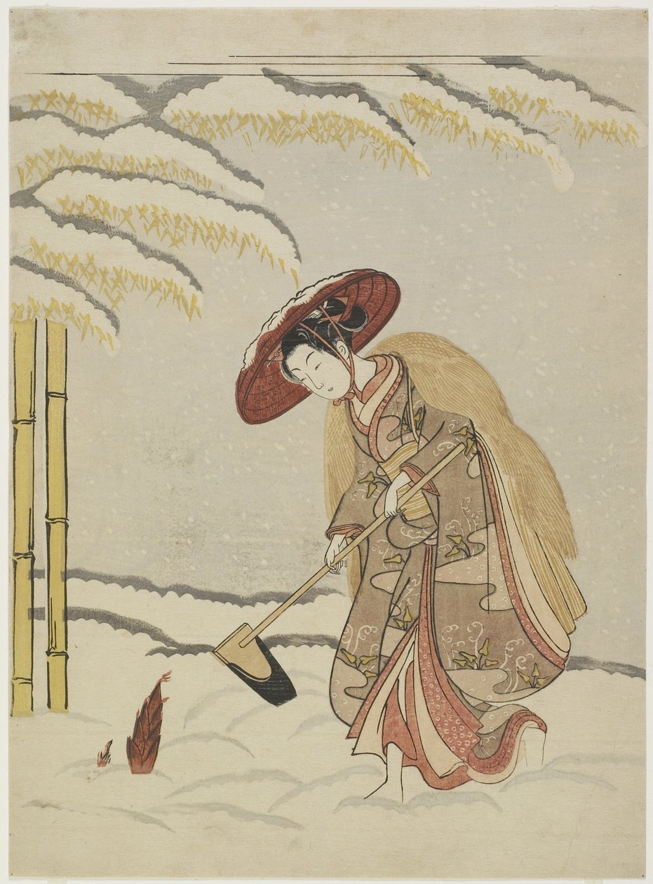 Mitate von Meng Zong, einer der vierundzwanzig Vorbilder der kindlichen Pietät, nach 1765 von Suzuki Harunobu