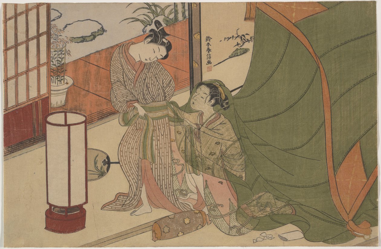 Trennung der Liebenden: Der Morgen danach von Suzuki Harunobu