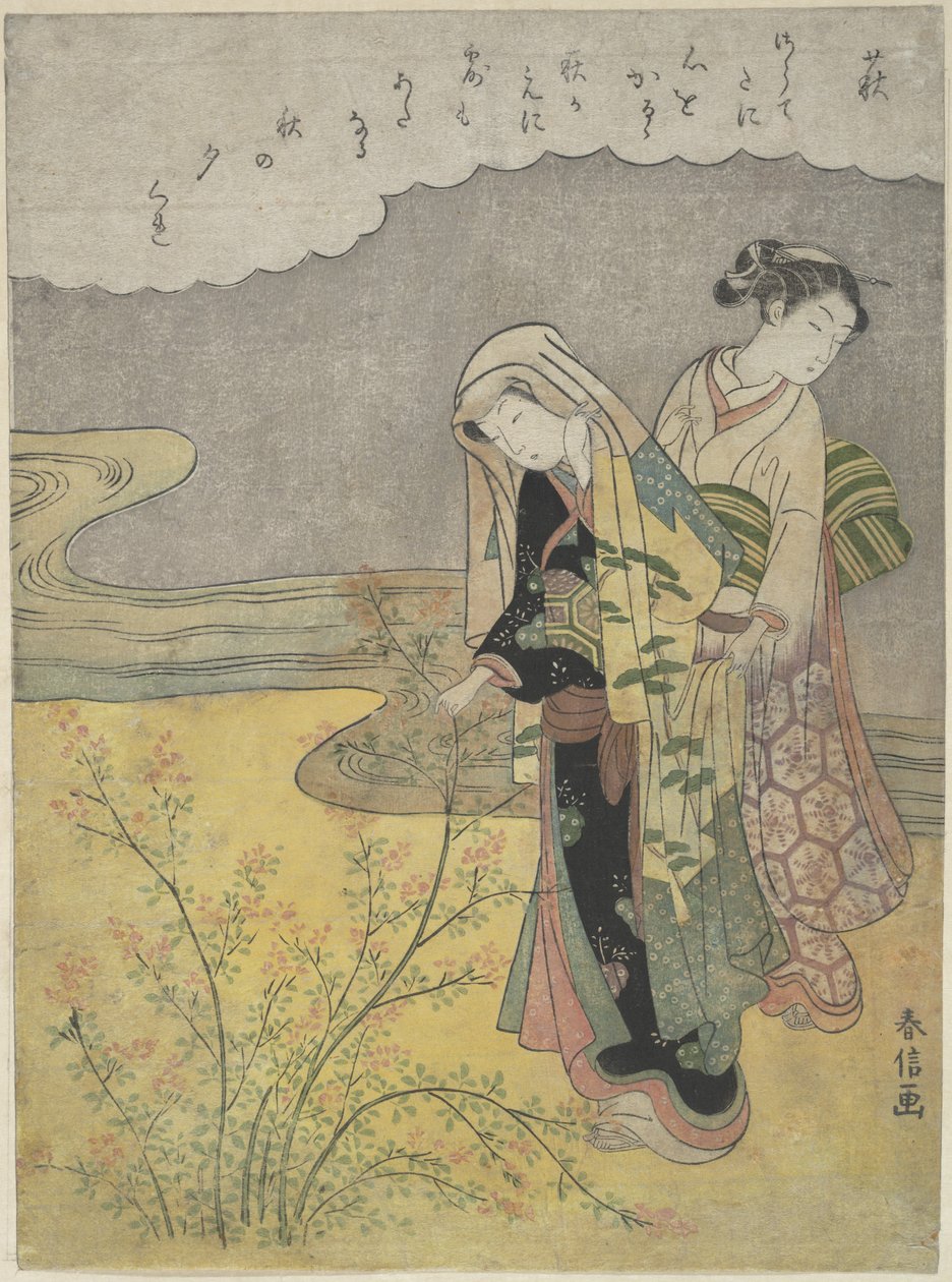 Der Buschklee (Hagi) von Suzuki Harunobu