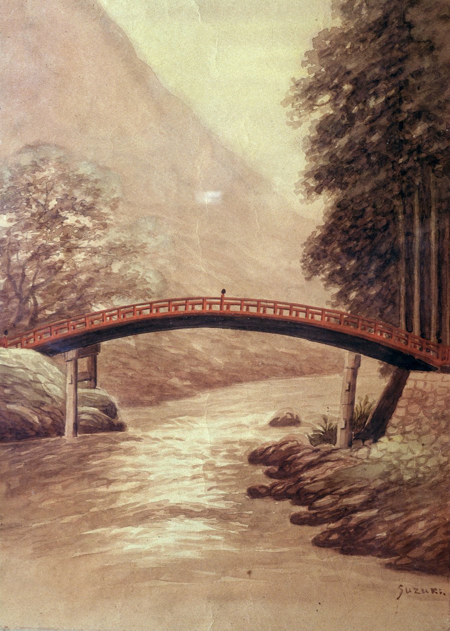 Die Brücke von Suzuki Harunobu