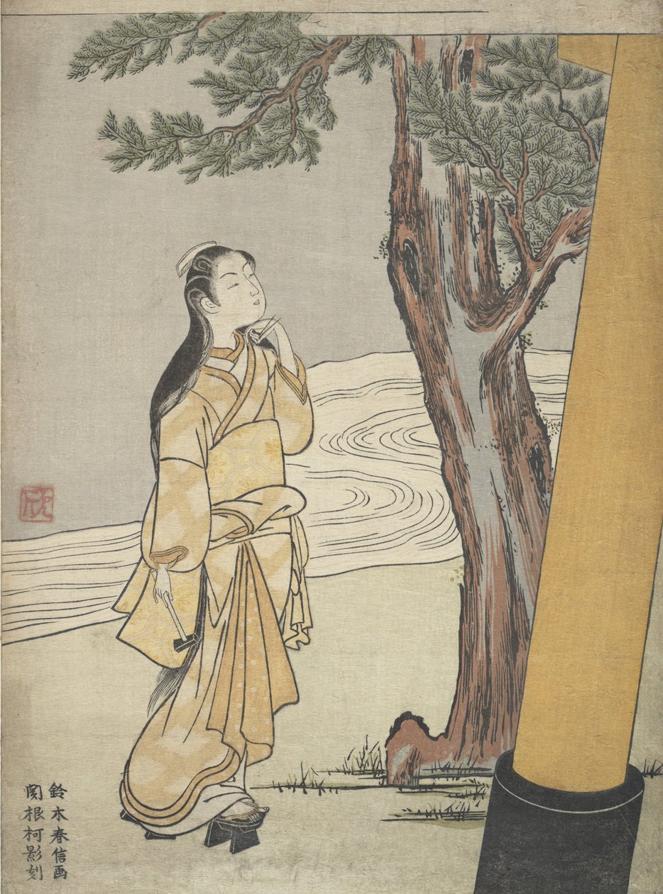 Besuch eines Schreins zur Stunde des Ochsen Ushi no toki mairi, 1765 von Suzuki Harunobu