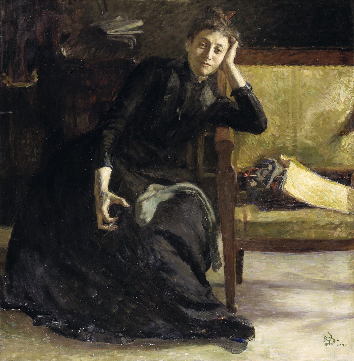 Porträt der schwedischen Malerin Eva Bonnier, 1889 von Sven Richard Bergh