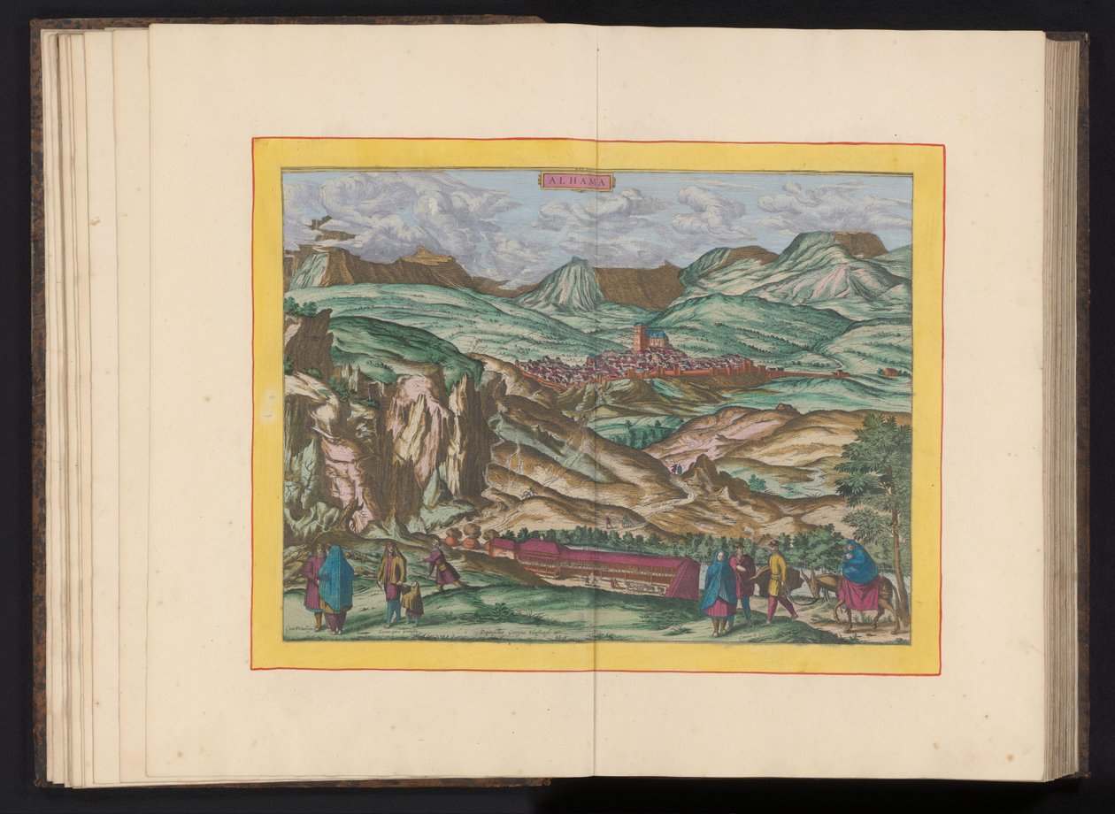 Ansicht von Alhama de Granada von Symon Novelanus (possibly)