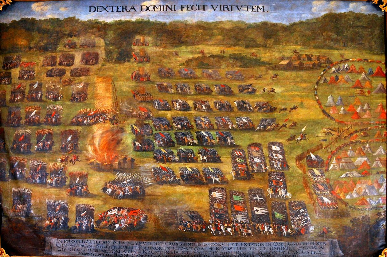Die Schlacht von Klushino, vor 1620 von Szymon Boguszowicz