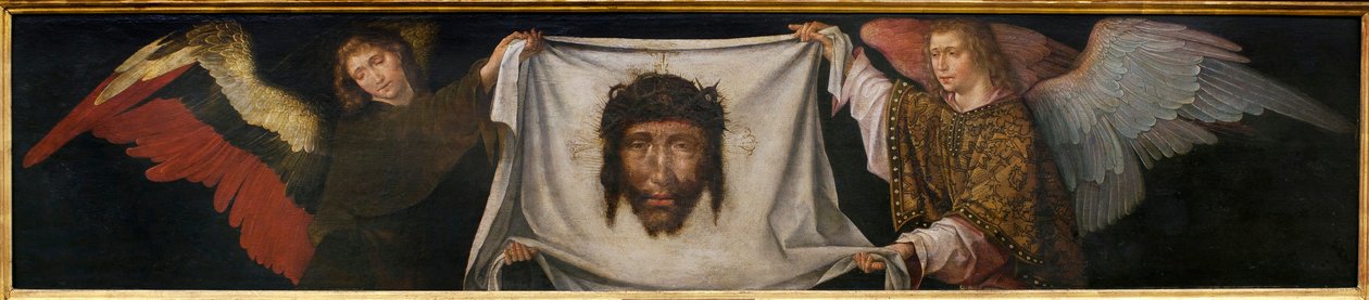 Engel tragen das Heilige Grabtuch von Taborda Vlame Frey Carlos