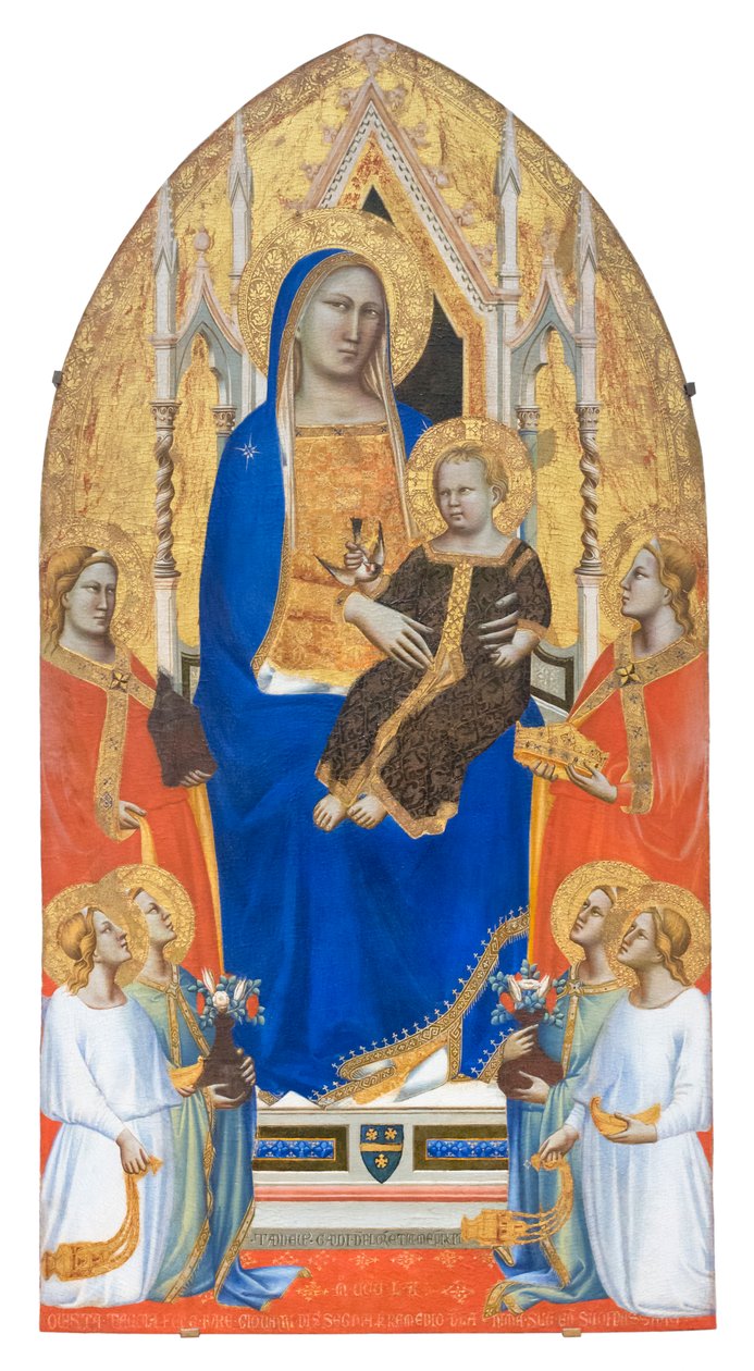 Madonna und Kind auf dem Thron mit hl. Maria Magdalena, hl. Katharina von Alexandrien und Engeln von Taddeo Gaddi