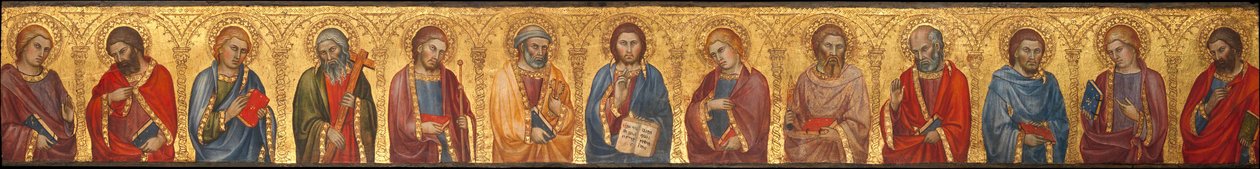 Christus und die zwölf Apostel von Taddeo di Bartolo