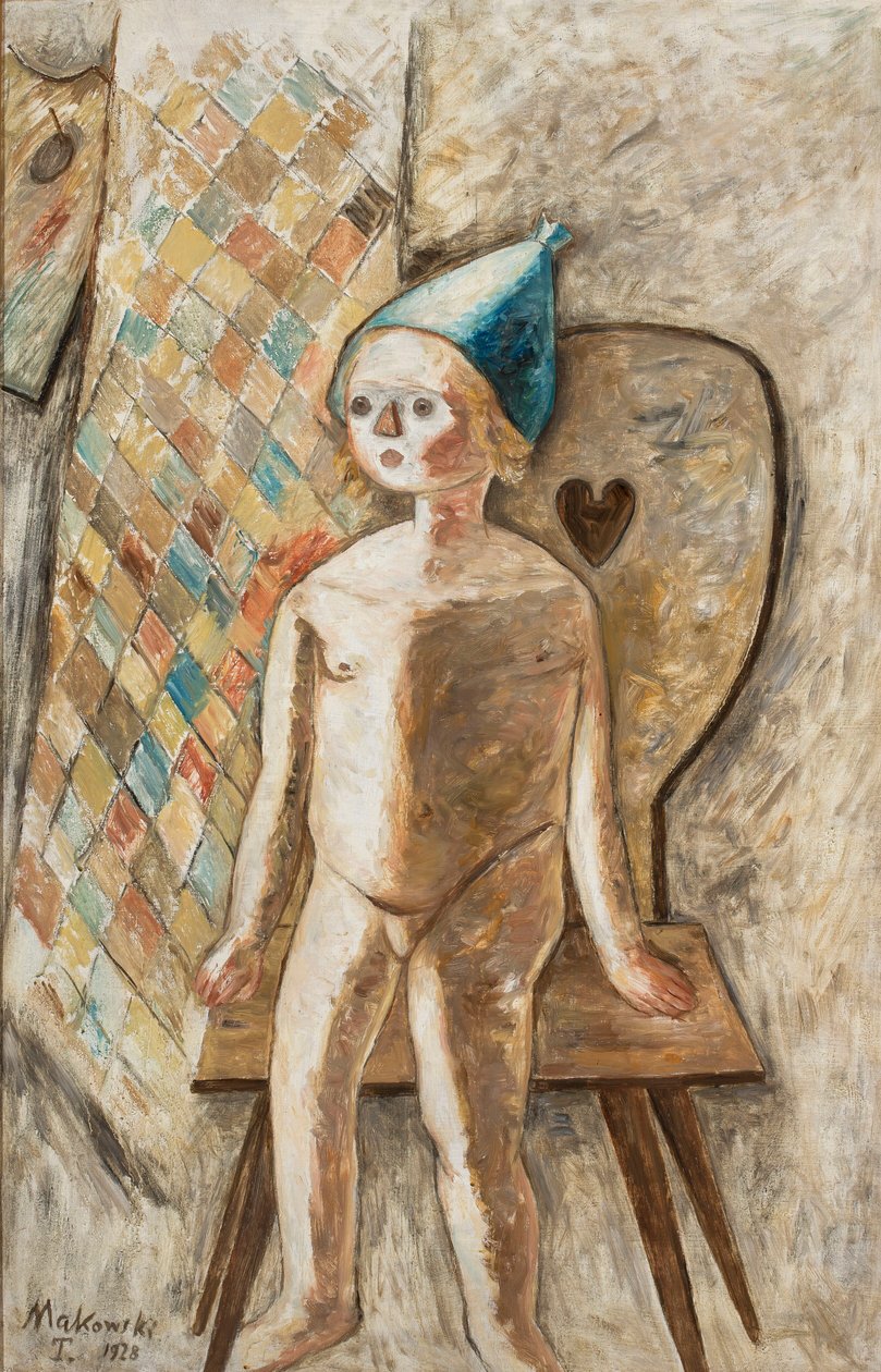 Akt eines Mädchens mit blauer Mütze von Tadeusz Makowski