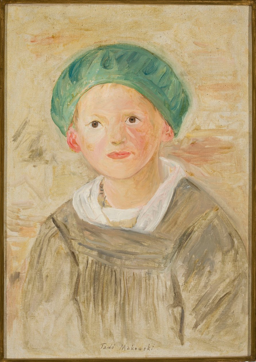 Junge mit grüner Mütze von Tadeusz Makowski