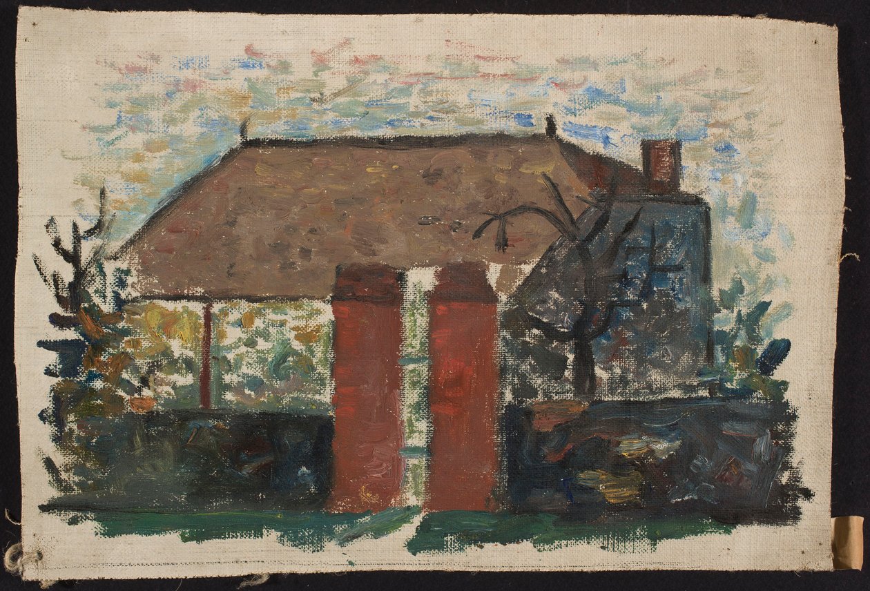 Haus mit rotem Tor von Tadeusz Makowski