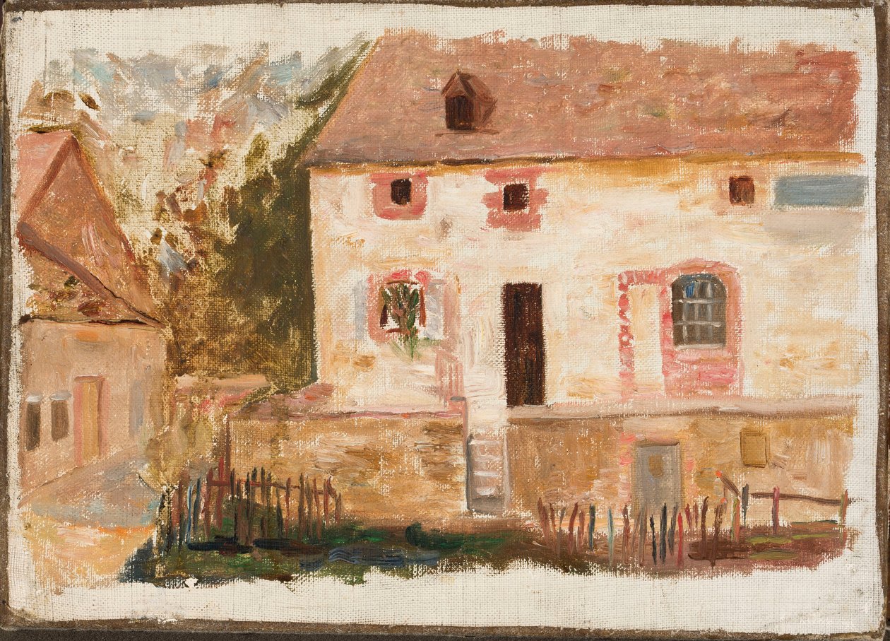 Haus mit Lattenzaun von Tadeusz Makowski
