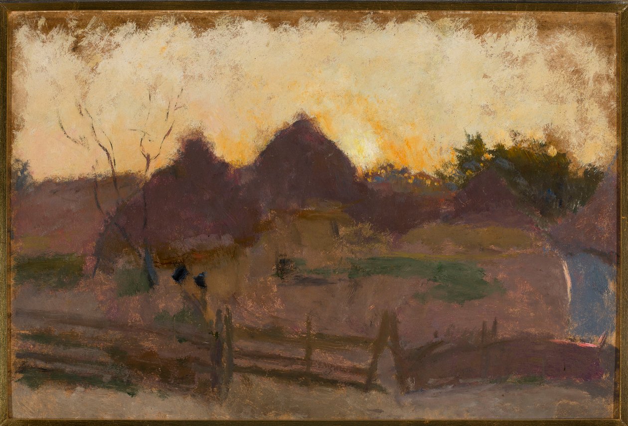 Landschaft mit Heuhaufen von Tadeusz Makowski