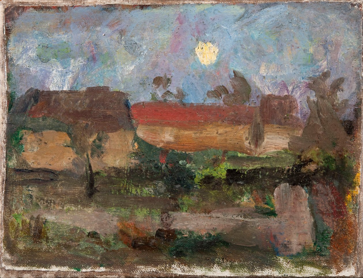 Mond über dem Dorf von Tadeusz Makowski