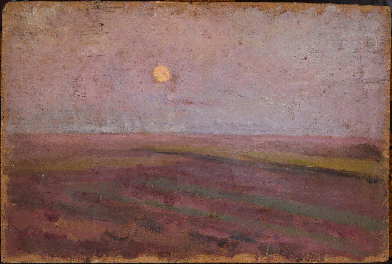 Lila Landschaft von Tadeusz Makowski
