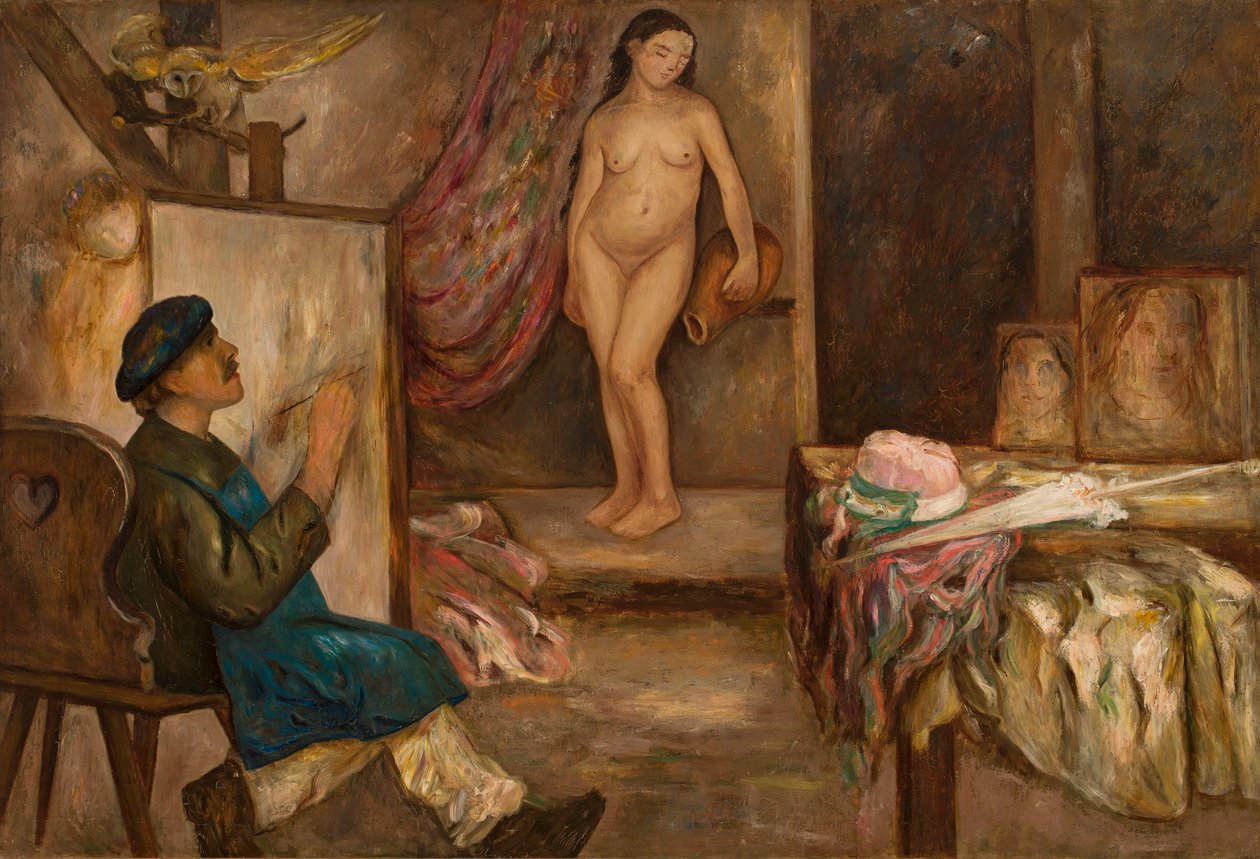 Maler und Modell von Tadeusz Makowski