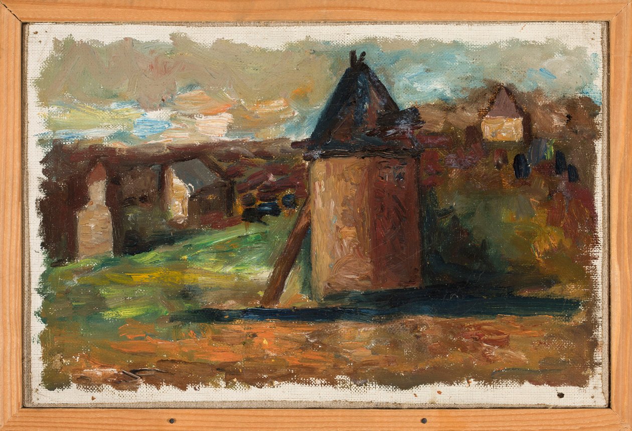 Landschaft mit städtischen Gebäuden von Tadeusz Makowski