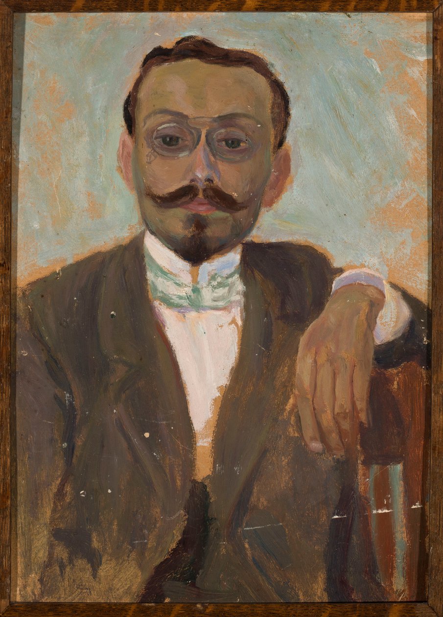 Porträt des Bildhauers Bolesław Bałzukiewicz von Tadeusz Makowski