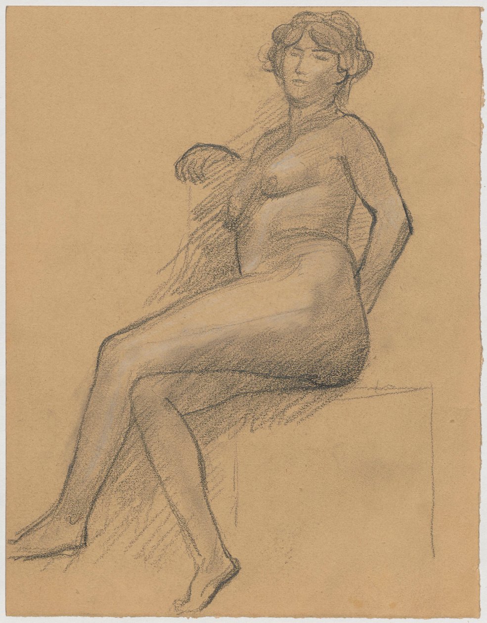 Studie eines sitzenden Frauenakts von Tadeusz Makowski