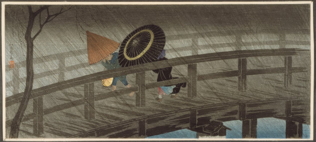 Regen auf der Izumi-Brücke von Takahashi Hiroaki