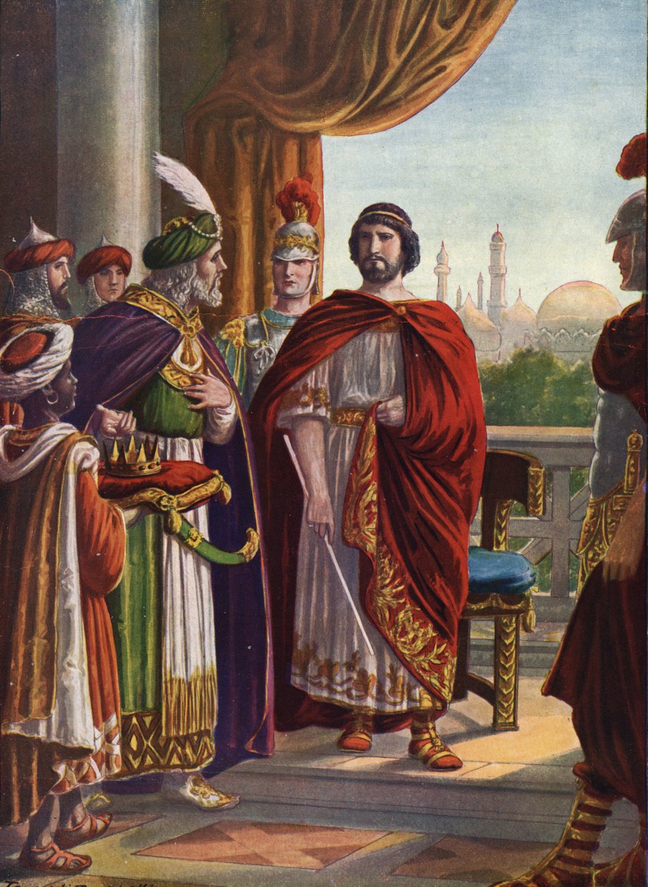 Römische Antike: Kaiser Julian der Abtrünnige und der persische König Shapur II, 363 n. Chr. von Tancredi Scarpelli