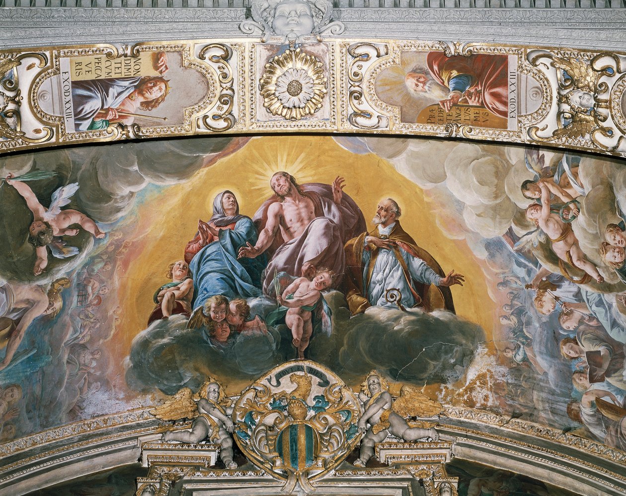 Fresko im Gewölbe der Kapelle des Schutzengels, von Antonio d