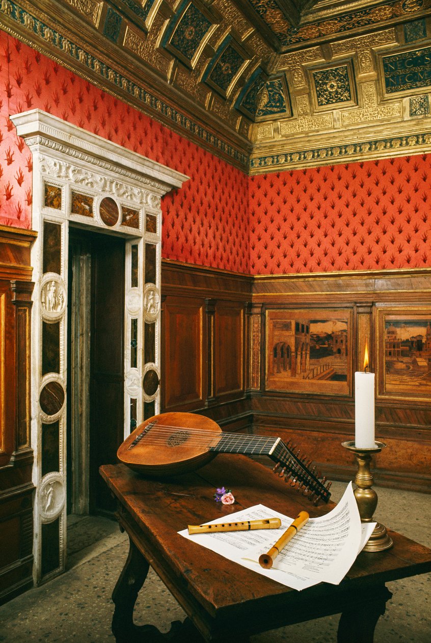 Im Palast von Mantua, der Musikraum der Markgräfin Isabella d
