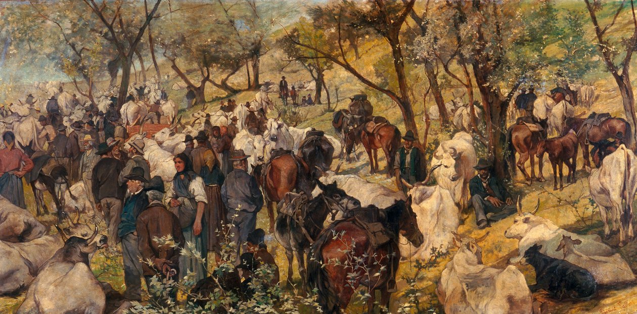 Maremma-Markt von Telemaco Signorini