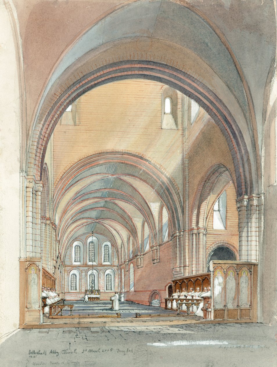 Chor und Presbyterium der Lilleshall Abbey, 13. Jahrhundert von Terry Ball