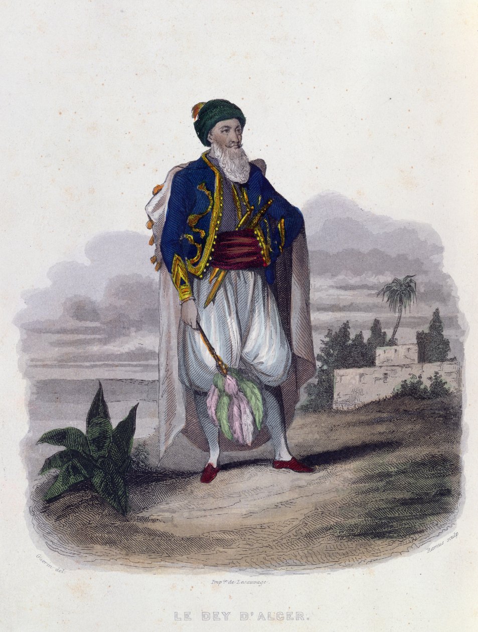 Hussein Pacha (1765-1838), der letzte Dey von Algier (1818-30), 1846 von Th. Guerin