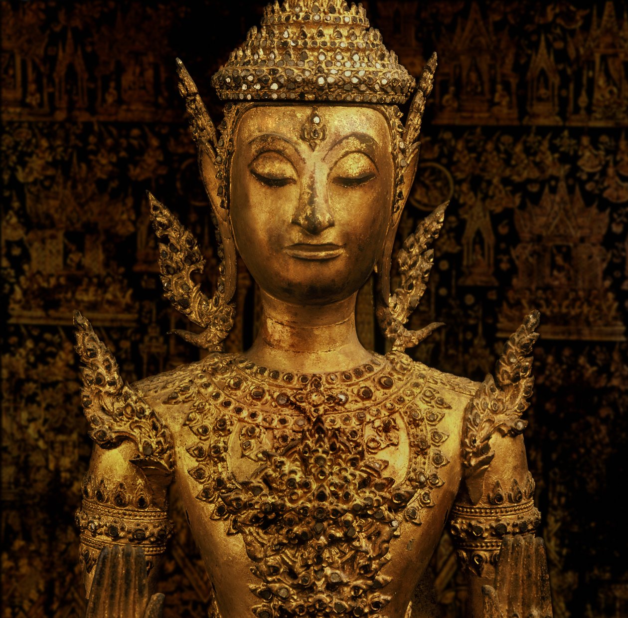 Buddha stehend in Abhaya Mudra, Rattanakosin-Stil, Mitte 19. Jahrhundert (Bronze) von Thai School