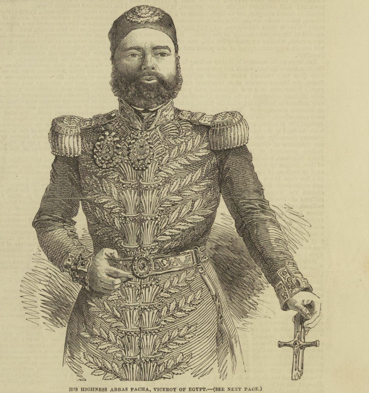 Seine Hoheit Abbas Pacha, Vizekönig von Ägypten von The Illustrated London News