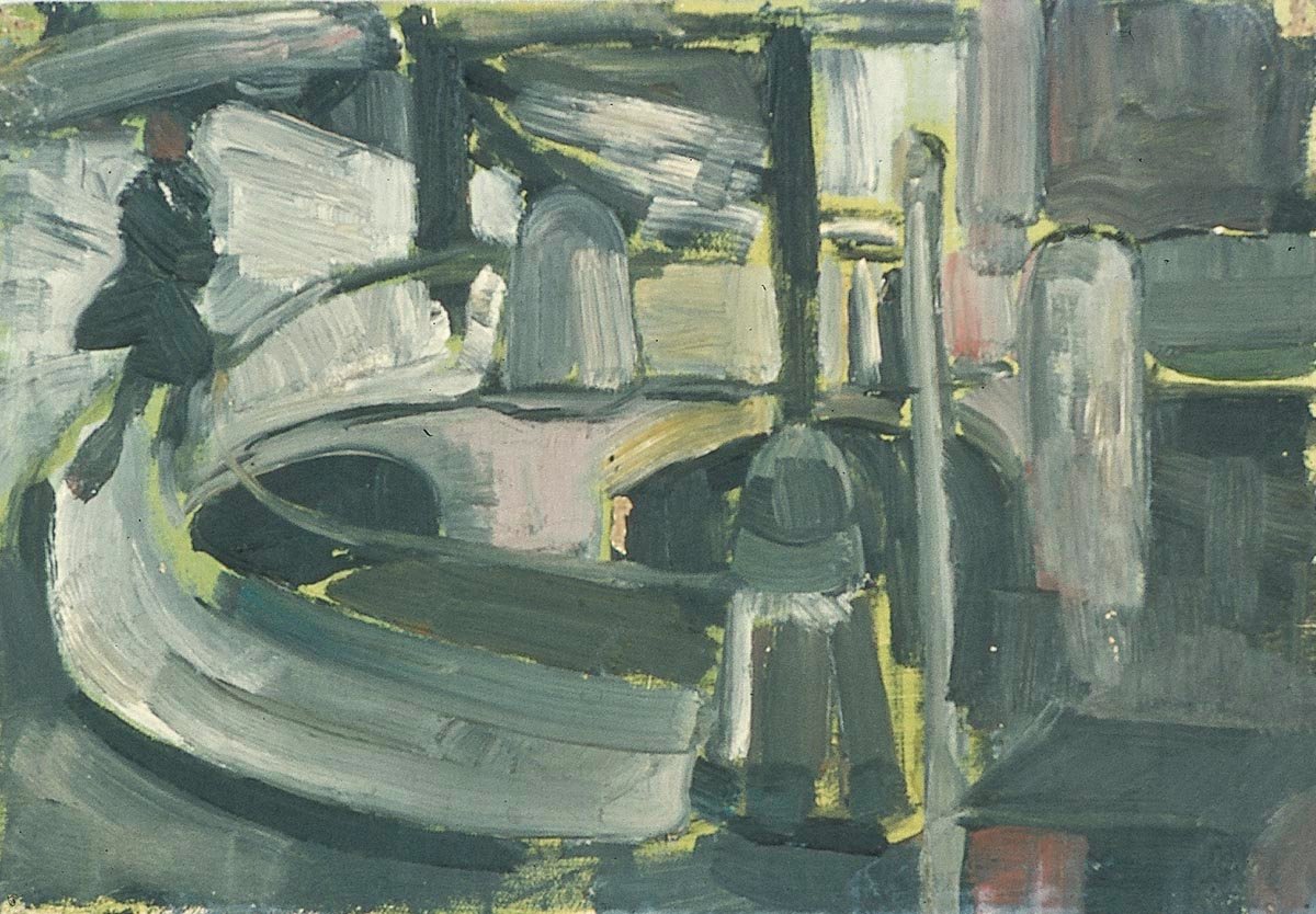 Figur auf der Blauwpoortsbrug von Theo van Doesburg