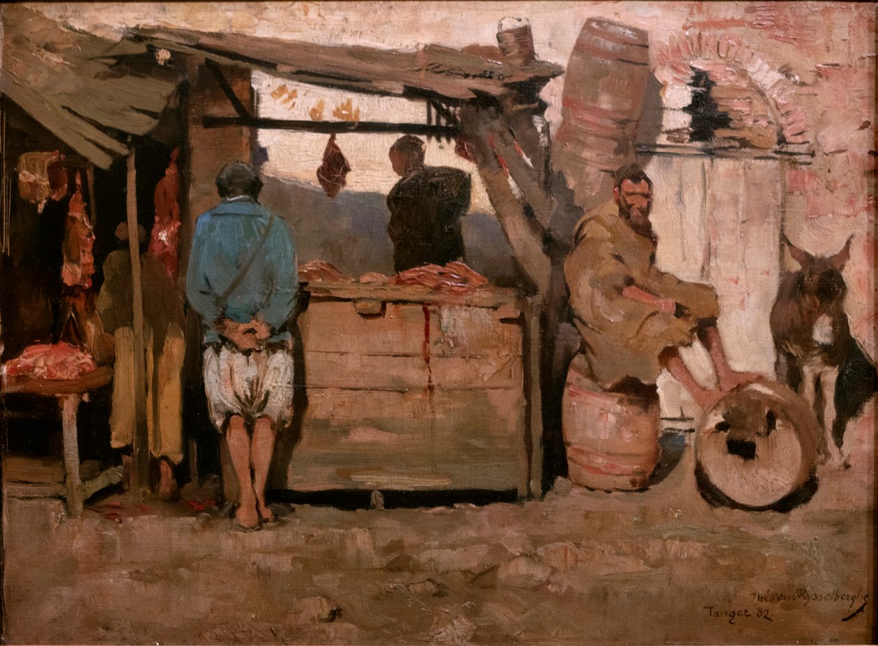 Metzgerei in Tanger von Théo van Rysselberghe