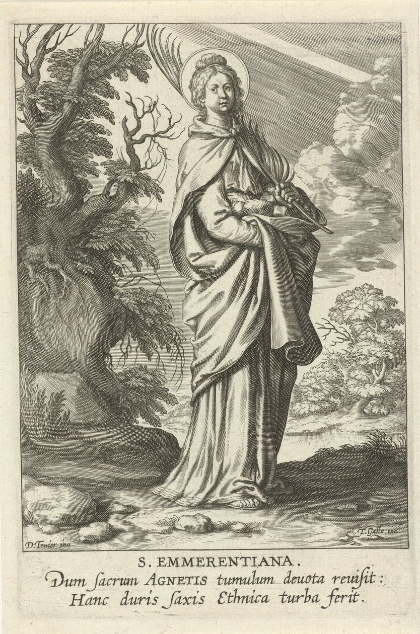 Heilige Emerentiana von Rom von Theodoor Galle