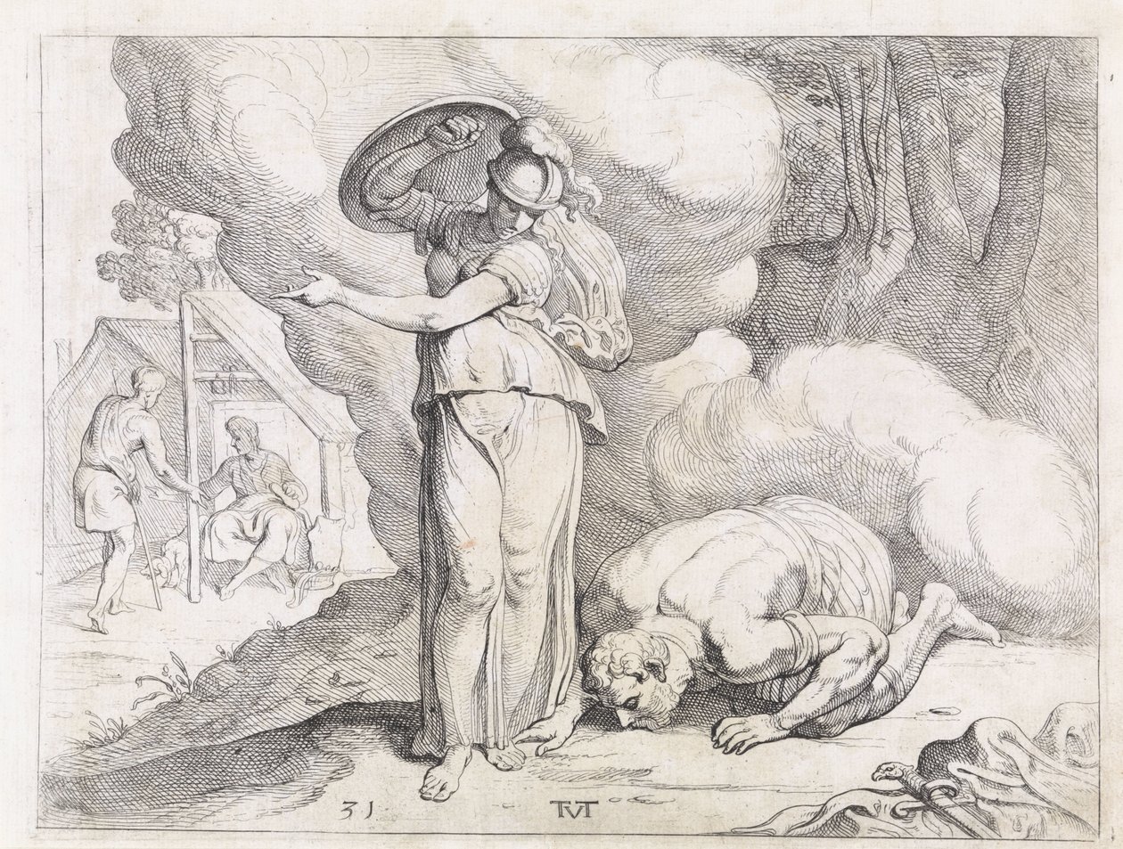 Minerva zeigt Odysseus Ithaka von Theodoor van Thulden