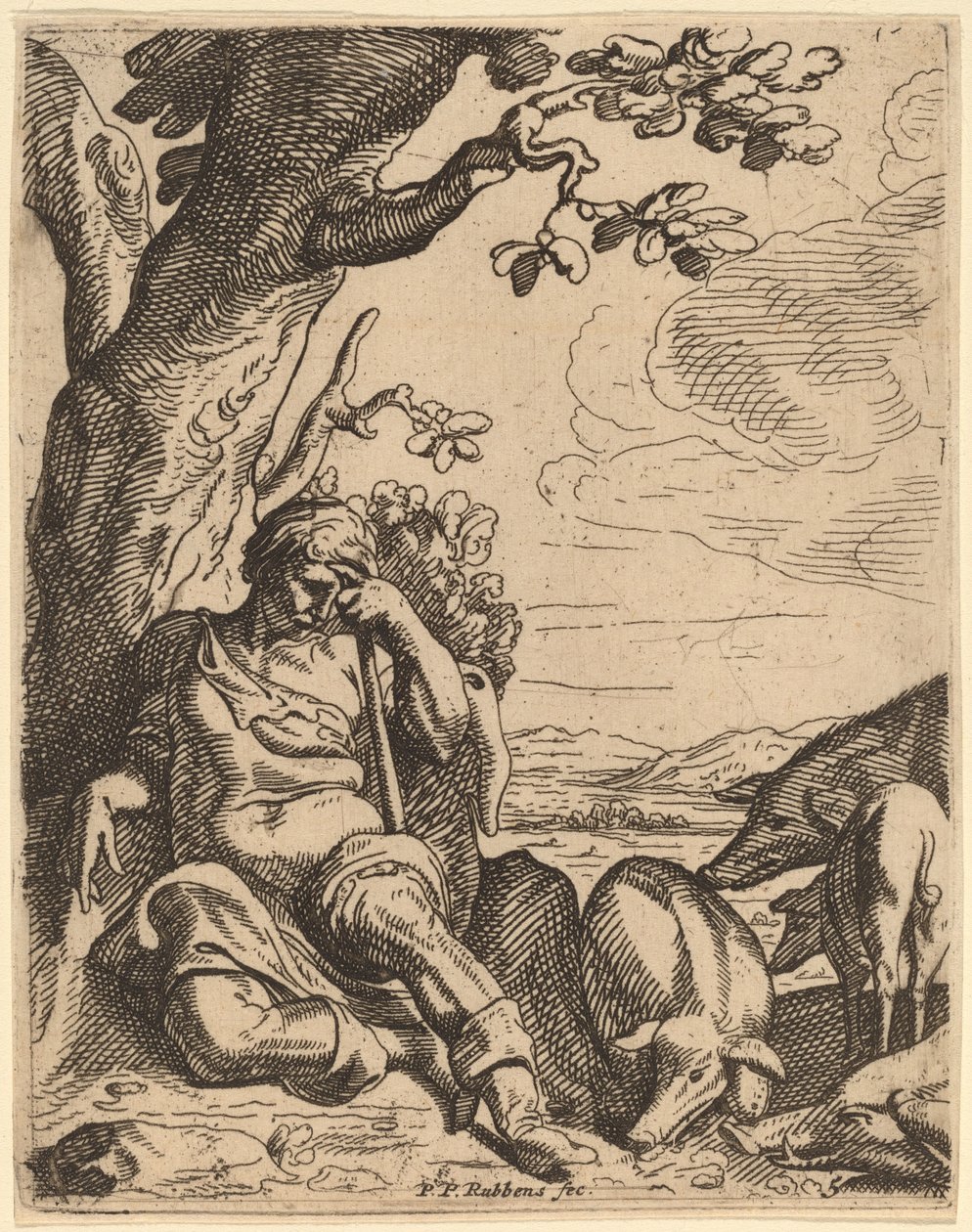 Der verlorene Sohn unter den Schweinen von Theodoor van Thulden after Sir Peter Paul Rubens