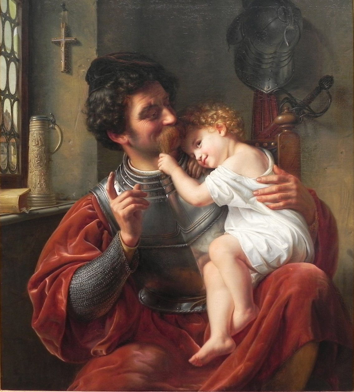 Der Krieger und sein Kind von Theodor Hildebrandt