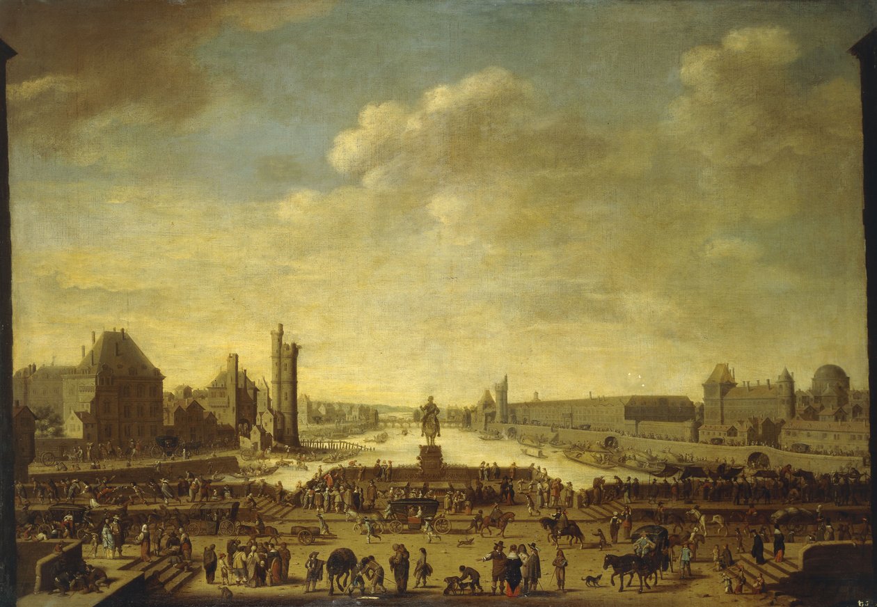 Ein Blick auf Paris von der Pont de la Cité von Theodor Matham