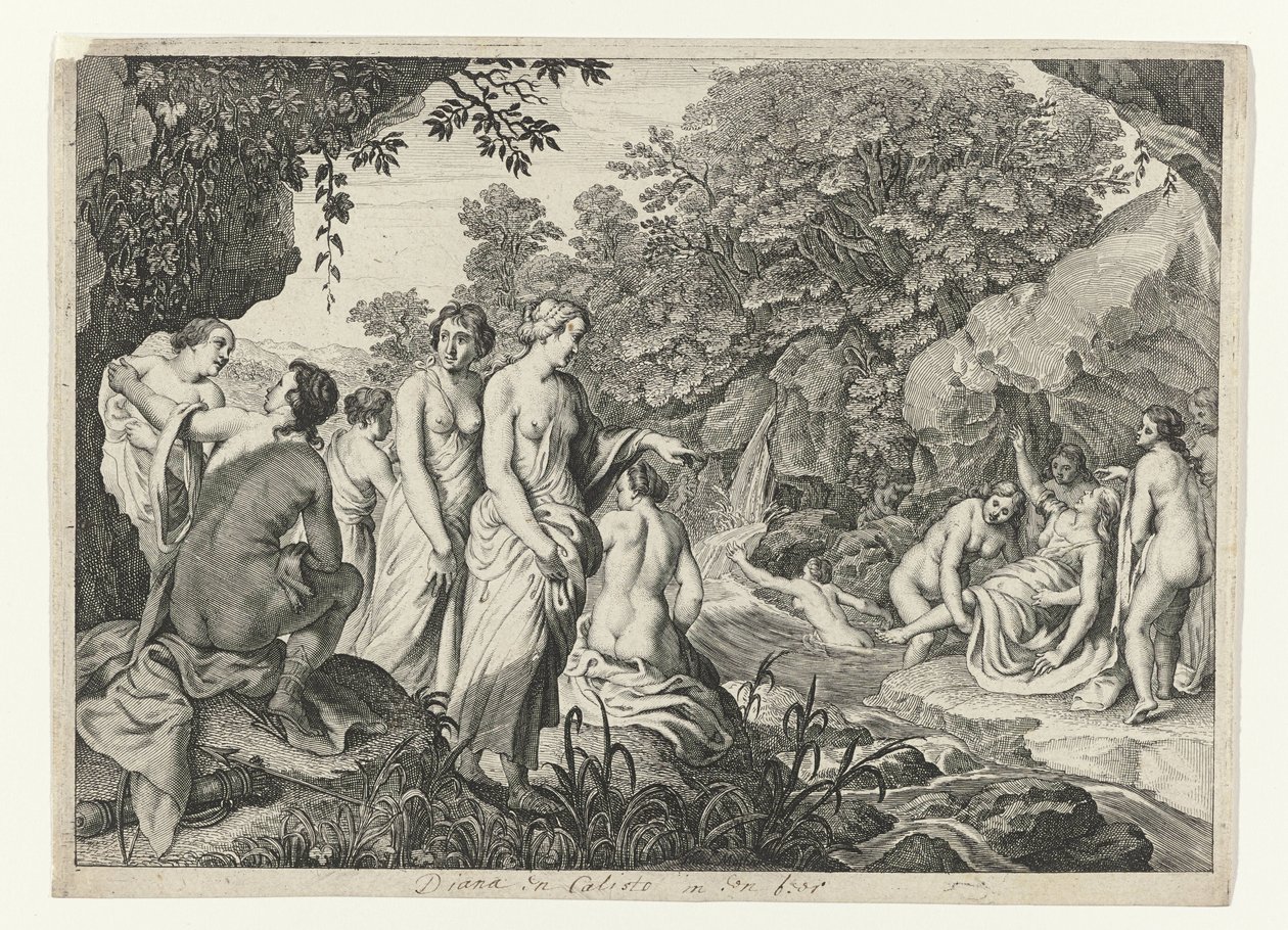 Diana entdeckt die Schwangerschaft von Callisto von Theodor Matham