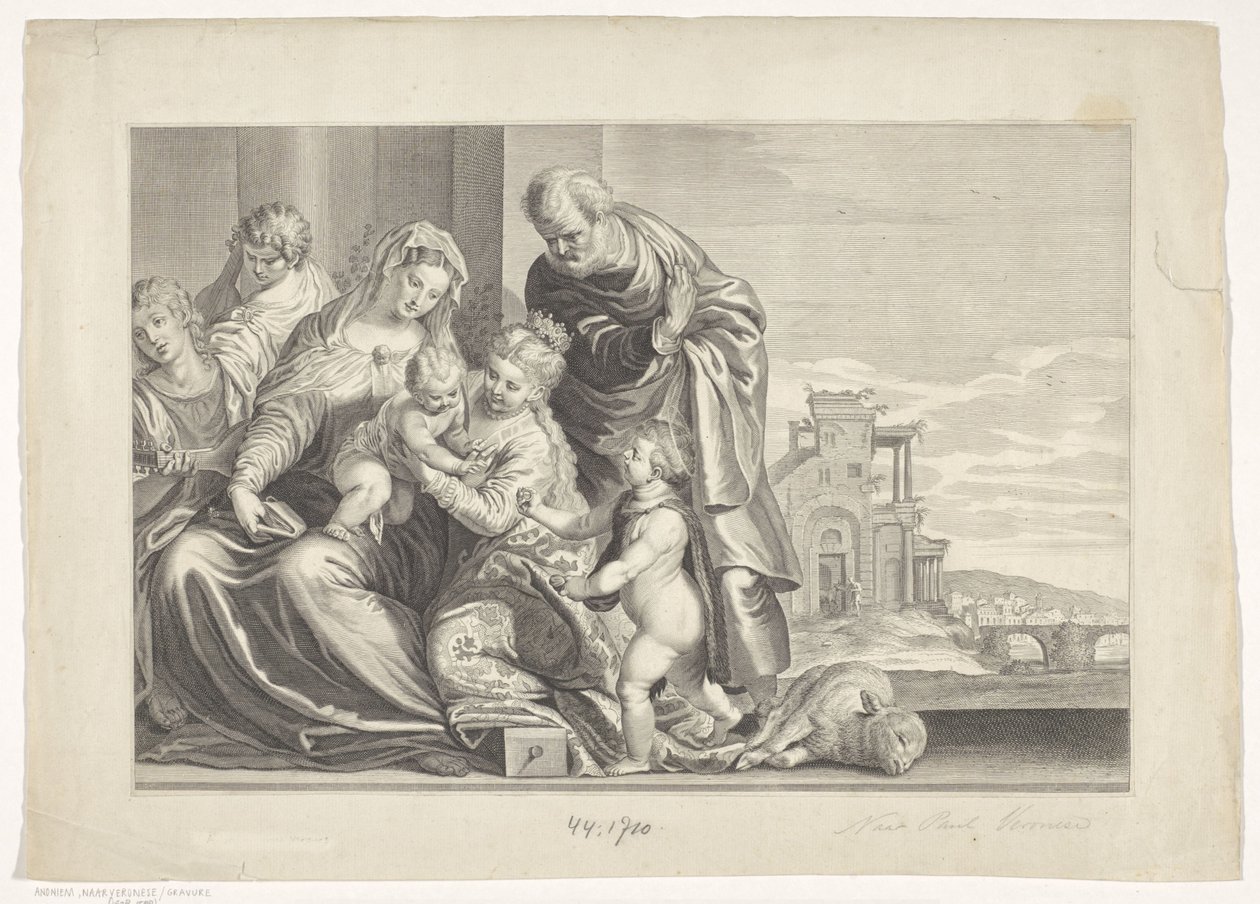 Mystische Hochzeit der heiligen Katharina von Theodor Matham