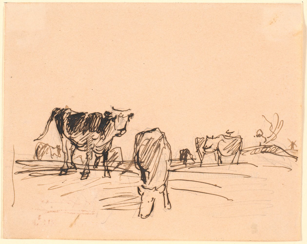 Kühe auf einer Wiese von Theodor Philipsen