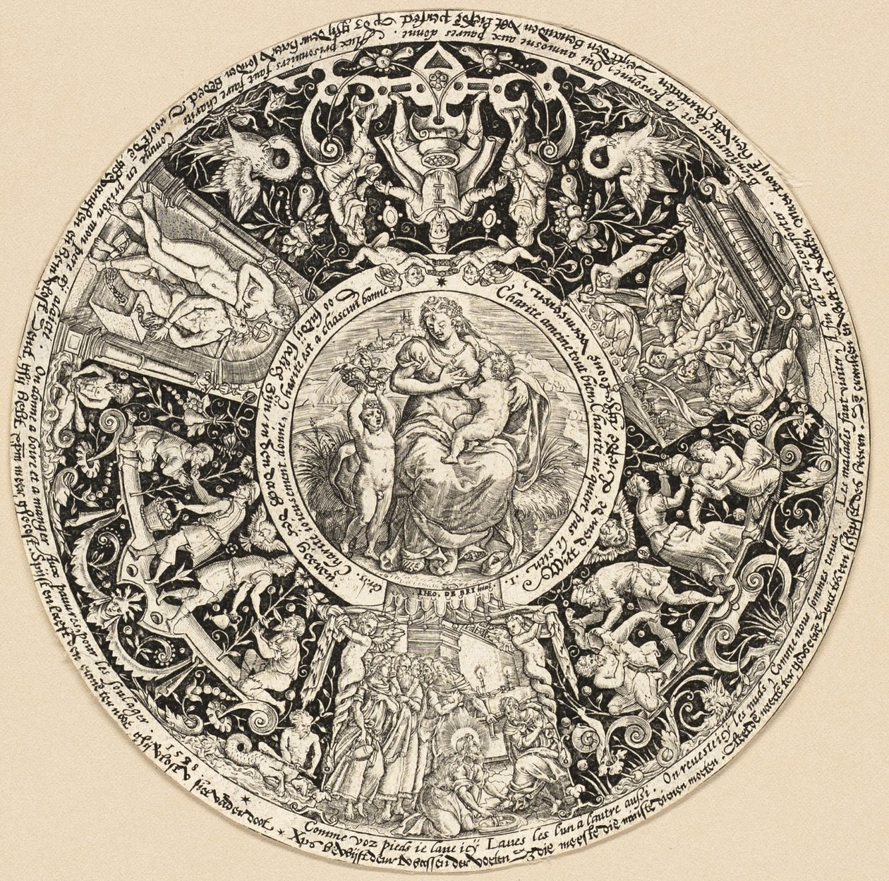 Die sieben Werke der Barmherzigkeit von Theodor de Bry