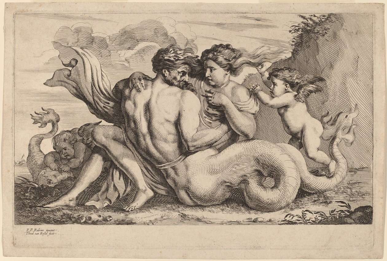 Sirene und Triton von Theodor van Kessel after Sir Peter Paul Rubens