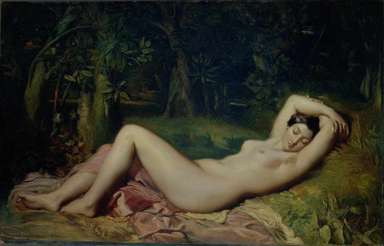 Schlafende Nymphe, 1850 von Théodore Chassériau