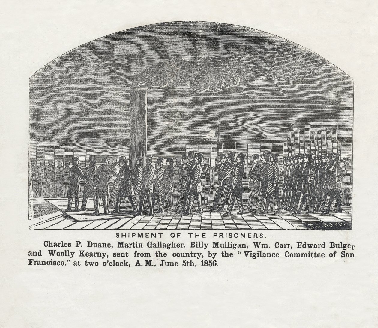 Transport der Gefangenen, veröffentlicht 1856 von Theodore C. Boyd