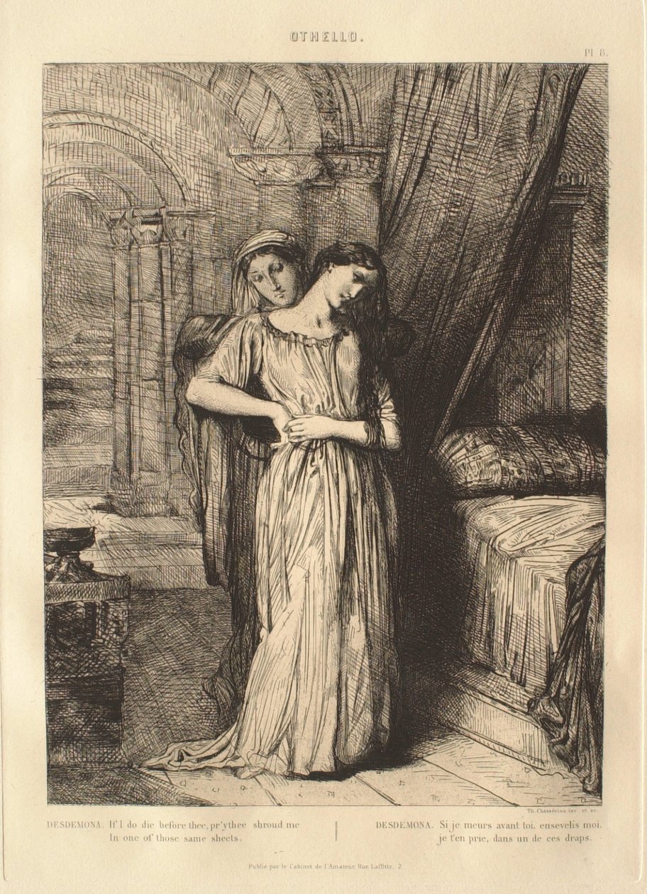 Othello Suite: Nr. 8 (Akt 4, Szene 3: Desdemona und Emilia) von Théodore Chassériau