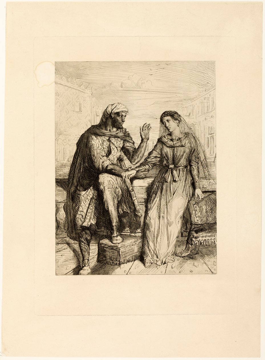 Sie dankte mir, Platte zwei aus Othello von Théodore Chassériau