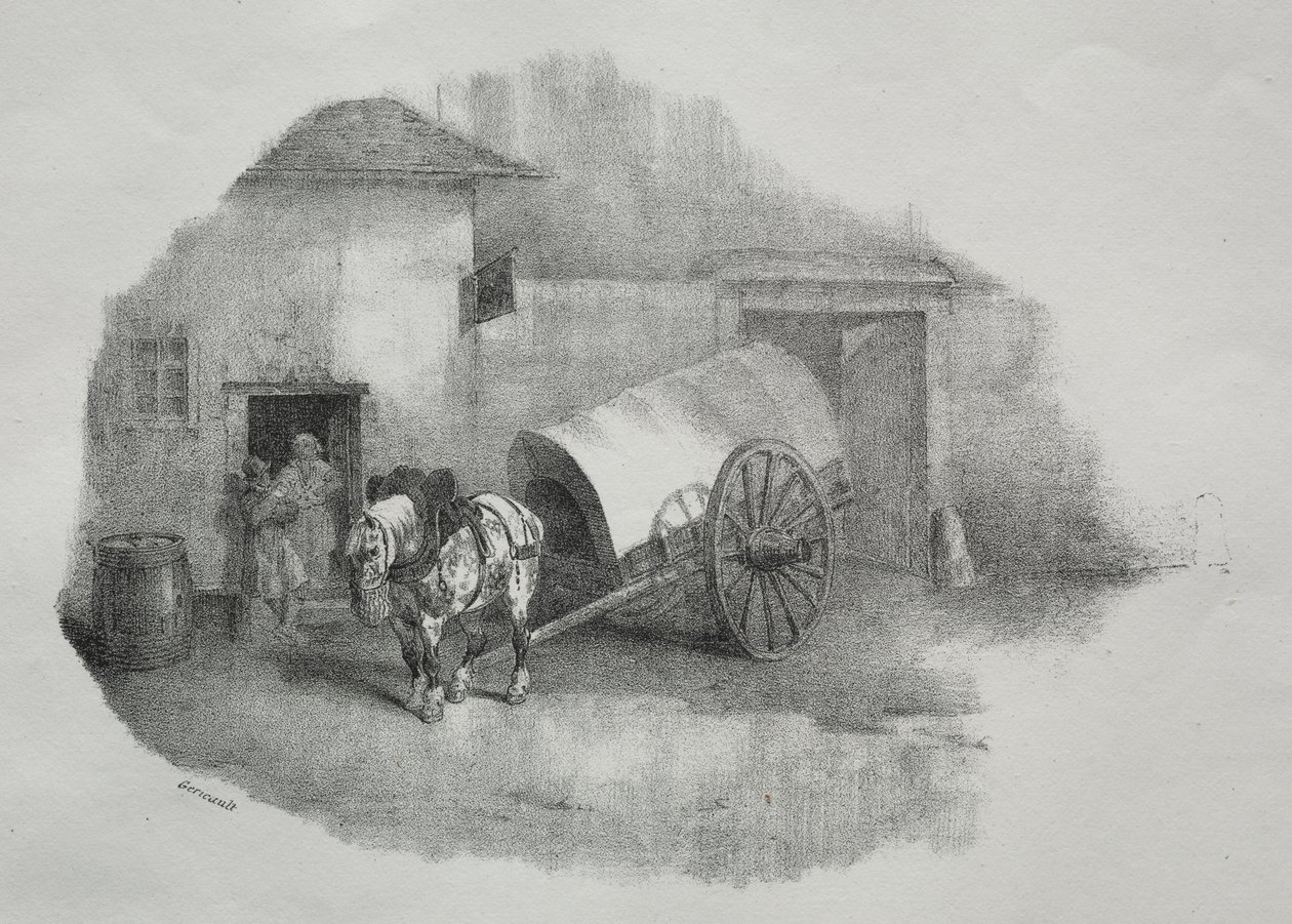 Kaltblutpferd aus der Reihe von Theodore Gericault